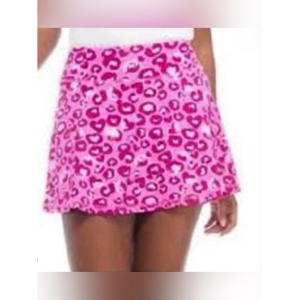Lilly Pulitzer Luxletic Pink Leopard‎ Print Skirt Skirt Performance Size S
